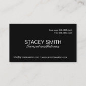 Elegante Leuchter-Wellness-Center-Geschäfts-Karte Visitenkarte (Rückseite)