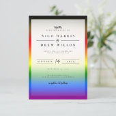 Elegante LGBTQ+ BIPOC-Hochzeit Einladung (Stehend Vorderseite)