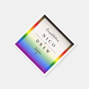 Elegante LGBTQ+ BIPOC Pride-Hochzeit Serviette