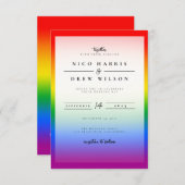 Elegante LGBTQ+-Hochzeit Einladung (Vorne/Hinten)