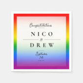 Elegante LGBTQ+-Hochzeit Serviette (Vorderseite)