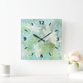 Elegante Libelle Quadratische Wanduhr (Zuhause)