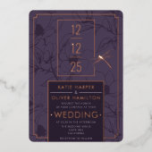 Elegante Libelle und moderne Blumengärten - Einlad Folieneinladung (Vorderseite)