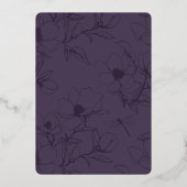 Elegante Libelle und moderne Blumengärten - Einlad Folieneinladung (Rückseite)