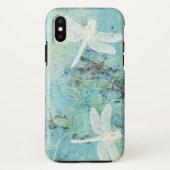 Elegante Libellen Aquamarine Kunst Case-Mate iPhone Hülle (Rückseite)