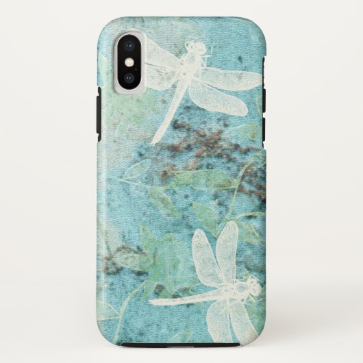 Elegante Libellen Aquamarine Kunst Case-Mate iPhone Hülle (Rückseite)