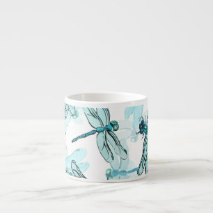 Elegante Libellen: Watercolor Wonder Espressotasse