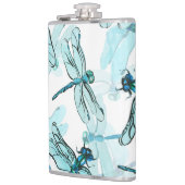 Elegante Libellen: Watercolor Wonder Flachmann (Links)