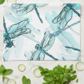 Elegante Libellen: Watercolor Wonder Geschirrtuch (Gefaltet)