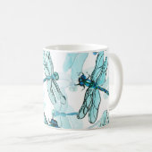 Elegante Libellen: Watercolor Wonder Kaffeetasse (VorderseiteRechts)