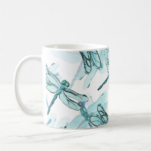 Elegante Libellen: Watercolor Wonder Kaffeetasse
