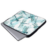 Elegante Libellen: Watercolor Wonder Laptopschutzhülle (Vorne Knopf)