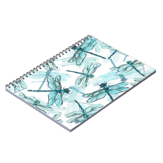 Elegante Libellen: Watercolor Wonder Notizblock (Linke Seite)