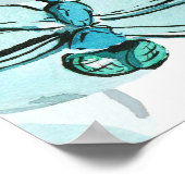 Elegante Libellen: Watercolor Wonder Poster (Ecke)