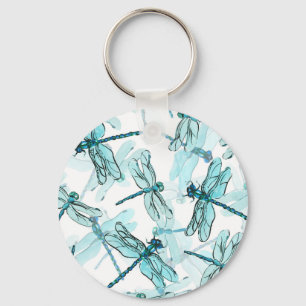 Elegante Libellen: Watercolor Wonder Schlüsselanhänger