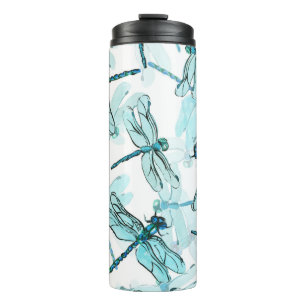 Elegante Libellen: Watercolor Wonder Thermosbecher