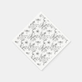 Elegante Libellen & Wildblumen Serviette (Ecke)