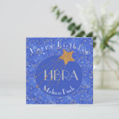 Elegante Libra Personalisiert Geburtstag Karte (Stehend Vorderseite)