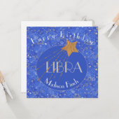 Elegante Libra Personalisiert Geburtstag Karte (Vorderseite/Rückseite Beispiel)
