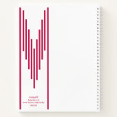 Elegante libro de bocetos blanco regalo para ella notizblock (Rückseite)