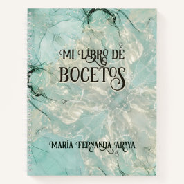 Elegante libro de bocetos soft green para ella notizblock