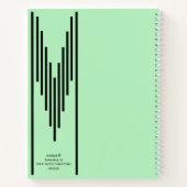 Elegante libro de bocetos soft green para ella notizblock (Rückseite)