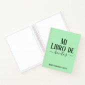 Elegante libro de bocetos soft green para ella notizblock (Innenseite)