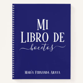 Elegante libro de bocetos violeta regalo para ella notizblock