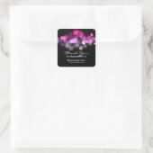 Elegante Lichter Business Danke Pink Quadratischer Aufkleber (Tasche)