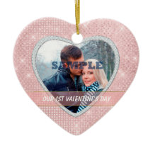 Elegante Lichter Unser erstes Valentine Ornament