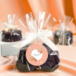 Elegante Liebe als Sweet wie ein Peach-Brautparty Runder Aufkleber