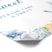 Elegante Liebe aus Blumen und Zitronen ist süß Poster (Ecke)