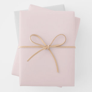 Elegante Liebe Blush Pink Gray Wedding Geschenkpapier Set