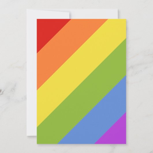 Elegante LIEBE Buchstaben Pride thematische LIEBE Einladung (Rückseite)