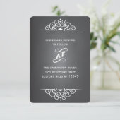 Elegante Liebe-Chalkboard-RSVP-Antwortkarte für Ho Begleitkarte (Stehend Vorderseite)
