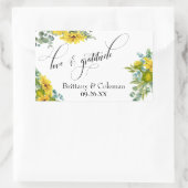 Elegante Liebe & Dankbarkeit Sonnenblumen Eukalypt Rechteckiger Aufkleber (Tasche)