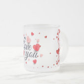 Elegante Liebe für die Valentinstag Kaffee-Tasse Mattglastasse (VorderseiteRechts)