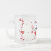 Elegante Liebe für die Valentinstag Kaffee-Tasse Mattglastasse (Links)