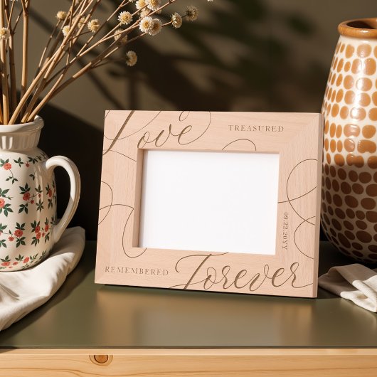Elegante Liebe Gedächtnis für immer Geätzte Rahmen