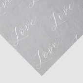Elegante Liebe Gray White Wedding Seidenpapier (Detail)