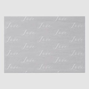 Elegante Liebe Gray White Wedding Seidenpapier