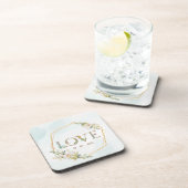 Elegante Liebe Grüne Getränkeuntersetzer (Rechte Seite)