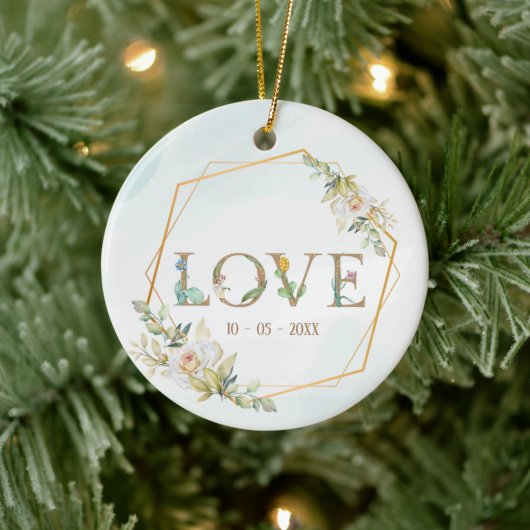 Elegante Liebe Grüne Keramik Ornament (Baum)