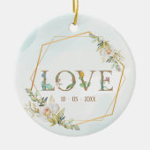 Elegante Liebe Grüne Keramik Ornament (Vorne)