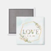 Elegante Liebe Grüne Magnet (Vorderseite/Rückseite)