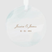 Elegante Liebe Grüne Ornament (Rückseite)