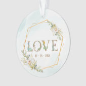 Elegante Liebe Grüne Ornament (Vorderseite)