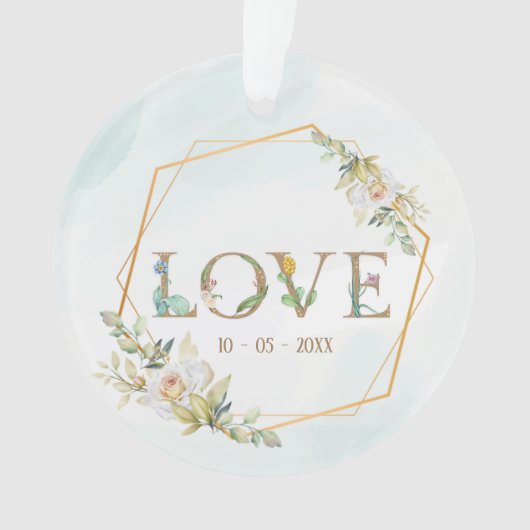 Elegante Liebe Grüne Ornament (Vorderseite)