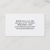 Elegante Liebe-Herzen Visitenkarte (Rückseite)