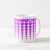 Elegante Liebe, Hoffnung & Sie brauchen Lila Herze Kaffeetasse (VorderseiteRechts)